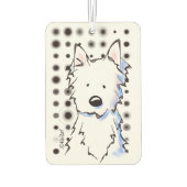 KiniArt Westie Stippen Luchtverfrisser (Achterkant)