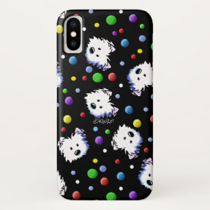 KiniArt Westie Stippenpatroon Case-Mate iPhone Case