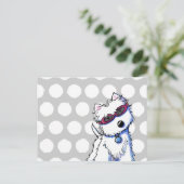 KiniArt Westie Sun Doggles Briefkaart (Staand voorkant)