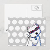 KiniArt Westie Sun Doggles Briefkaart (Voorkant / Achterkant)