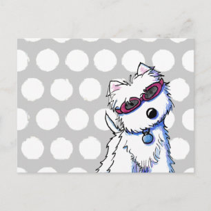 KiniArt Westie Sun Doggles Briefkaart