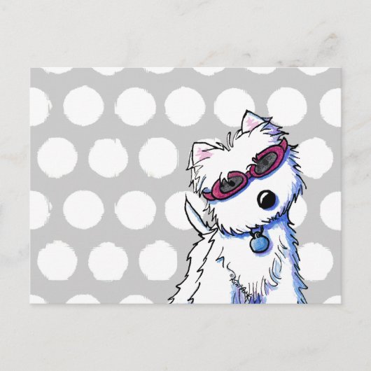 KiniArt Westie Sun Doggles Briefkaart (Voorkant)