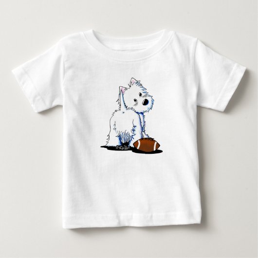 KiniArt Westie Tailgate Baby Bodysuit (Voorkant)