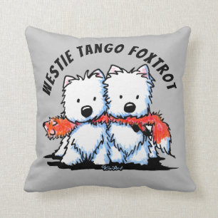 KiniArt Westie Tango Foxtrot Kussen