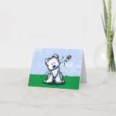 KiniArt Westie Terrier Bedankkaart (Voorkant)