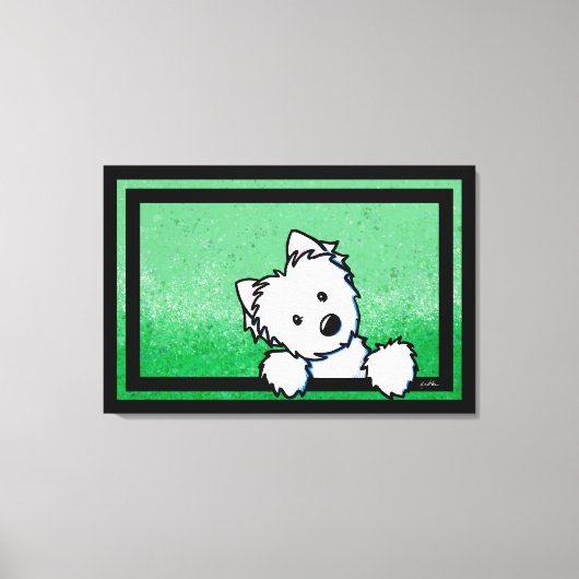KiniArt Westie Terrier Dog Art Canvas Afdruk (Voorkant)