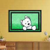 KiniArt Westie Terrier Dog Art Canvas Afdruk (Insitu (Woonkamer))
