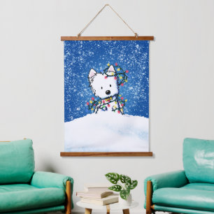 KiniArt Westie Terrier Hangende Wandtapijt Hangend Wandkleed
