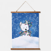 KiniArt Westie Terrier Hanging Tapestry Hangend Wandkleed (Voorkant)