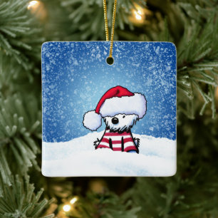 KiniArt™ Westie Terrier Keramische Versiering Keramisch Ornament