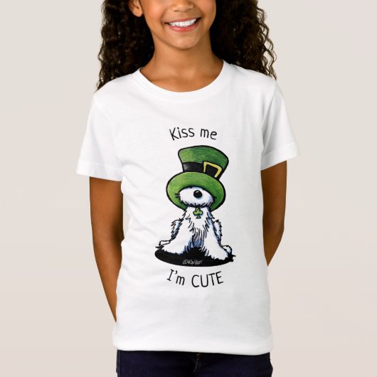 KiniArt Westie Terrier KISS ME Shirt (Voorkant)