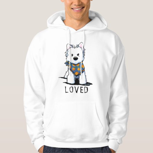 KiniArt Westie Terrier LOVED T-Shirt (Voorkant)