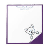 KiniArt Westie Terrier-notities Notitieblok (Voorkant)