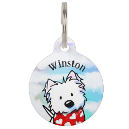 KiniArt Westie Terrier Pet ID Tag Huisdierpenning