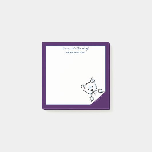 KiniArt Westie Terrier Post-it Opmerkingen Post-it® Notes (Voorkant)