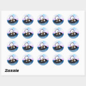 KiniArt Westie Terrier Ronde Sticker (Vel)
