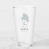 KiniArt Westie Terrier St. Paddy's Glas (Achterkant)