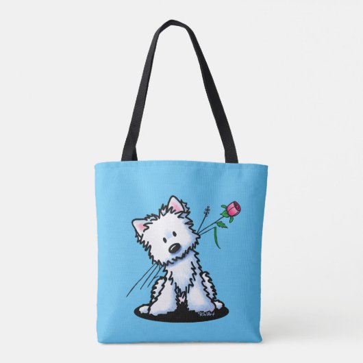 KiniArt Westie Terrier Tote Bag (Achterkant)