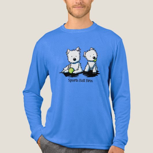 KiniArt Westie Terrier Tri-Blend Shirt (Voorkant volledig)