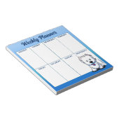 KiniArt Westie Terrier Weekly Schema Notitieblok (Schuin)