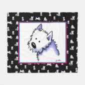 KiniArt Westie Terriers Fleece Deken (Voorkant (Horizontaal))