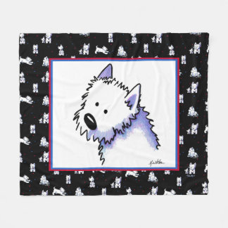 KiniArt Westie Terriers Fleece Deken