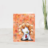 KiniArt Westie Thanksgiving Kaart (Voorkant)