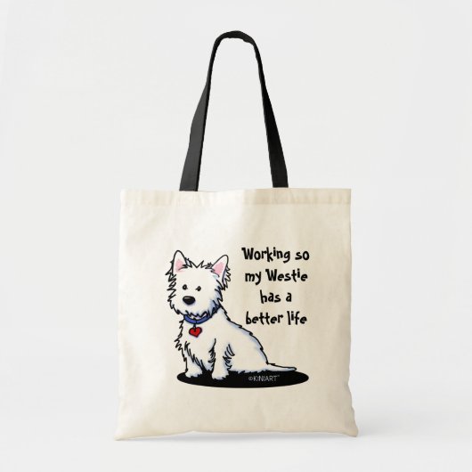 KiniArt Westie Tote Bag (Voorkant)