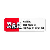 KiniArt Westie Trio Etiket (Voorkant)