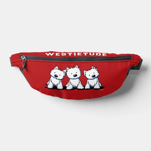KiniArt Westie Trio Heuptasje (Liggend)