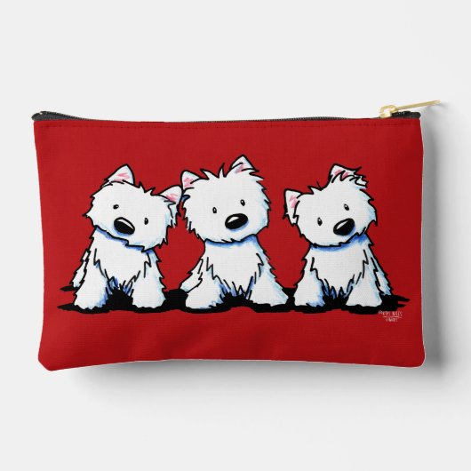 KiniArt Westie Trio Klein Etui (Achterkant)