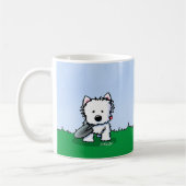 KiniArt Westie Tuin Helper Hond Koffiemok (Links)