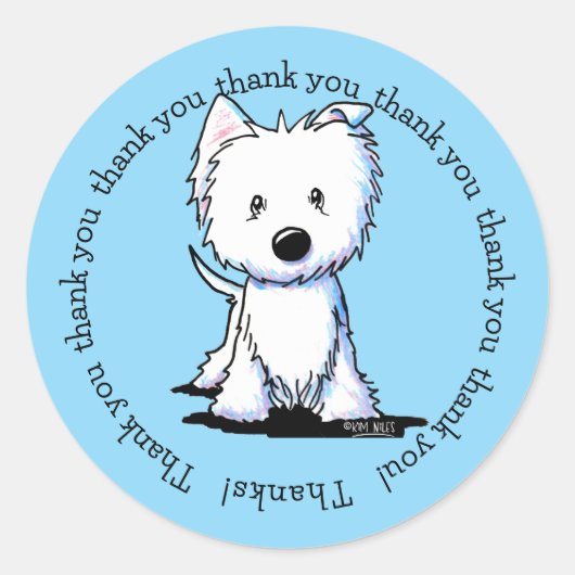 KiniArt Westie TY Stickers (Voorkant)