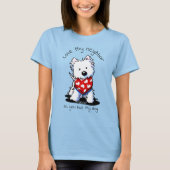 KiniArt Westie Valentijn Light T-Shirt (Voorkant)