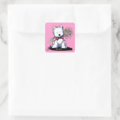 KiniArt Westie Valentijn Stickers (Tas)