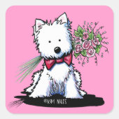 KiniArt Westie Valentijn Stickers (Voorkant)