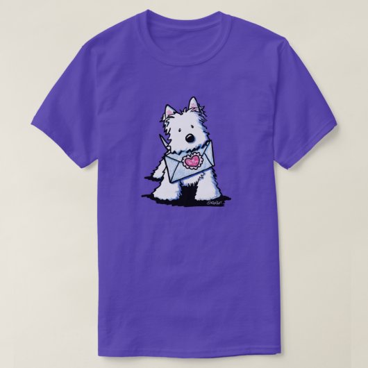 KiniArt Westie Valentijn T-Shirt (Design voorkant)