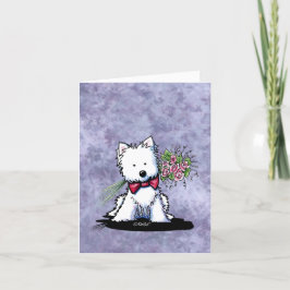KiniArt Westie Valentijnkaart Bedankkaart