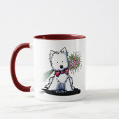 KiniArt Westie Valentijns Mug Mok (Links)