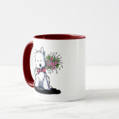 KiniArt Westie Valentijns Mug Mok (Voorkant links)