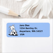 KiniArt Westie Voetbalster Etiket (Insitu)