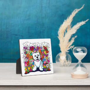 KiniArt Westie Vrolijke Tuin Fotoplaat