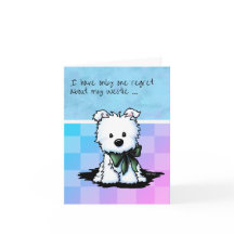 KiniArt Westie Welkomstkaart voor Puppies