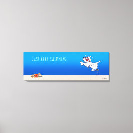 KiniArt Westie White Terrier Ocean Canvas Afdruk