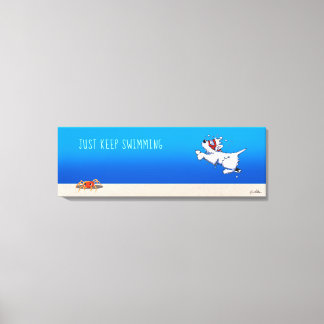 KiniArt Westie White Terrier Ocean Canvas Afdruk