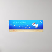 KiniArt Westie White Terrier Ocean Canvas Afdruk (Voorkant)