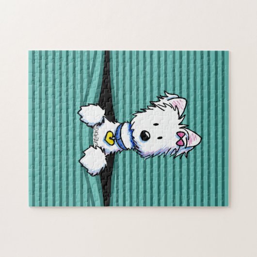 KiniArt Westie Window Legpuzzel (Horizontaal)