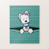 KiniArt Westie Window Legpuzzel (Verticaal)