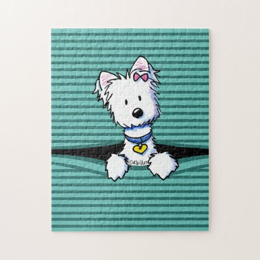 KiniArt Westie Window Legpuzzel (Verticaal)