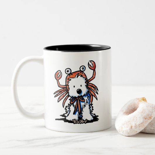 KiniArt Westie Zodiac CANCER Crab Mok (Met donut)